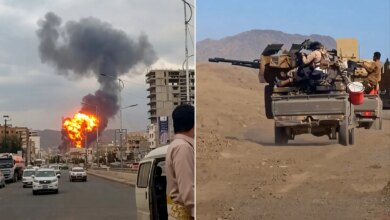 اليمن مباشر.. سقوط صاروخين في مطار عدن والتحالف يعلن تدمير منصتي صواريخ بصعدة | أخبار