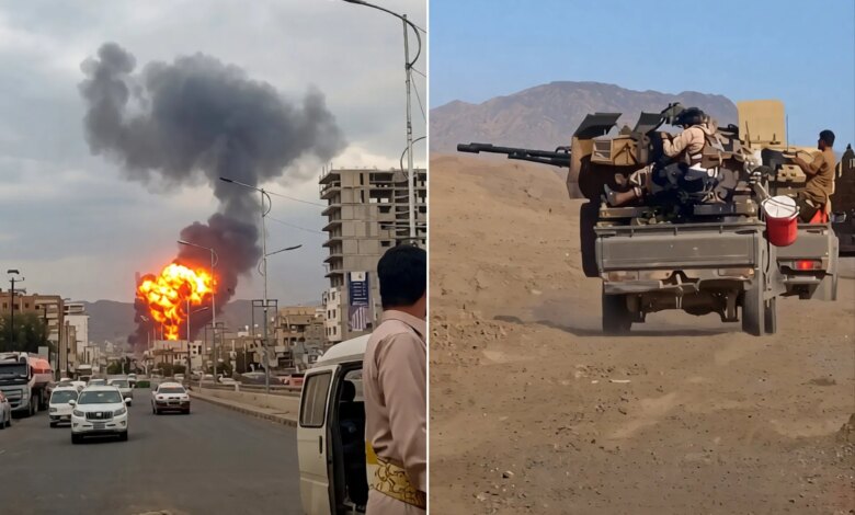 اليمن مباشر.. سقوط صاروخين في مطار عدن والتحالف يعلن تدمير منصتي صواريخ بصعدة | أخبار