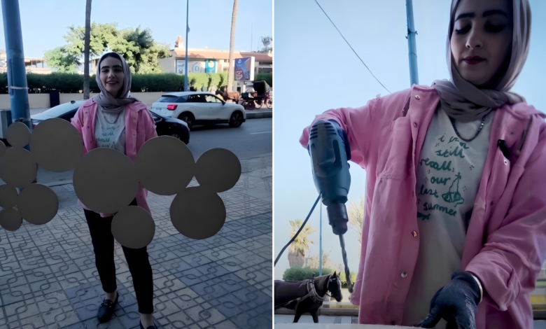بمنشار وألواح خشبية.. مصرية تتحدى الصورة النمطية لمهنة النجارة | منوعات