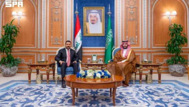 ولي العهد يستقبل رئيس وزراء جمهورية العراق